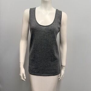 Neiman Marcus Cashmere 100% Cashmere Tank Top Heather Gray Size Large L